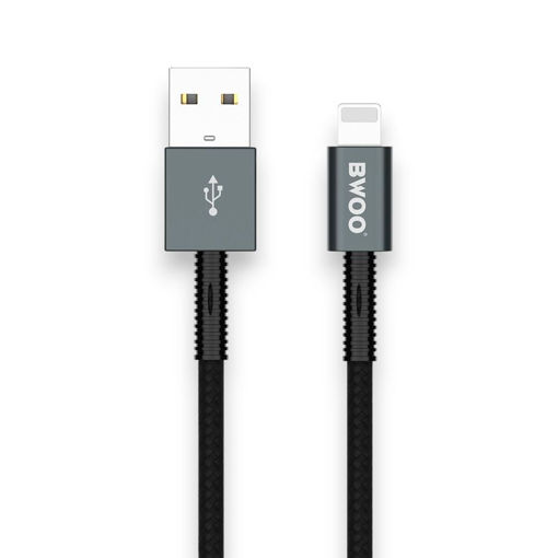 Picture of BWOO USB DATA CABLE, LIGHTNING, BLACK, 1M